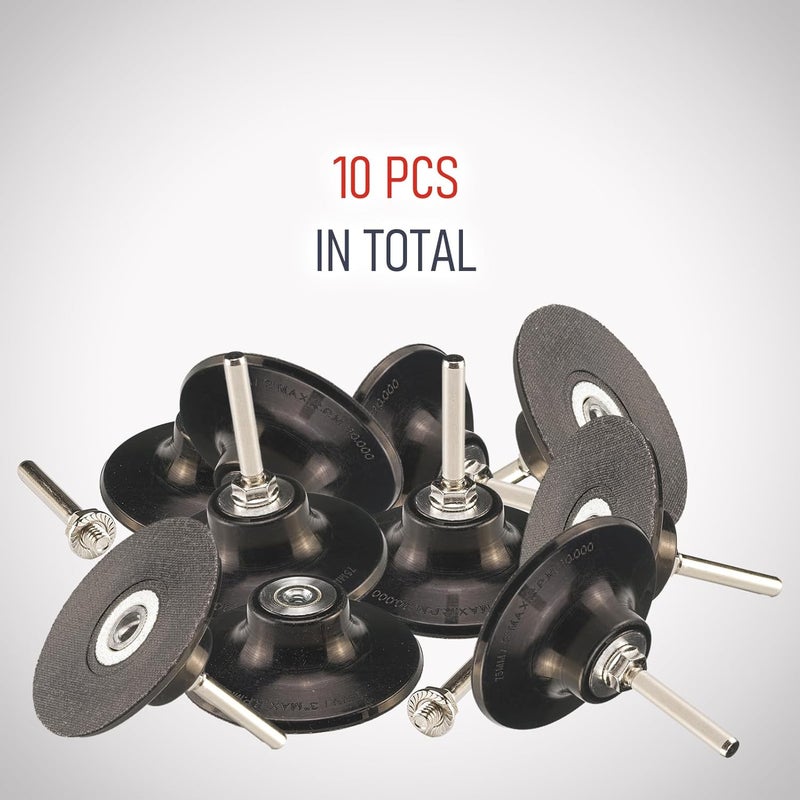 RENOTEC 3" Pad Holder for Sanding Discs, Hard Rubber, TR System, 10 Pcs Pack - Image 3
